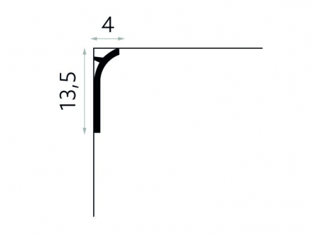Cornisa Polimer Rigid Polyforce Mardom QS011 135x40x2000 mm [2]