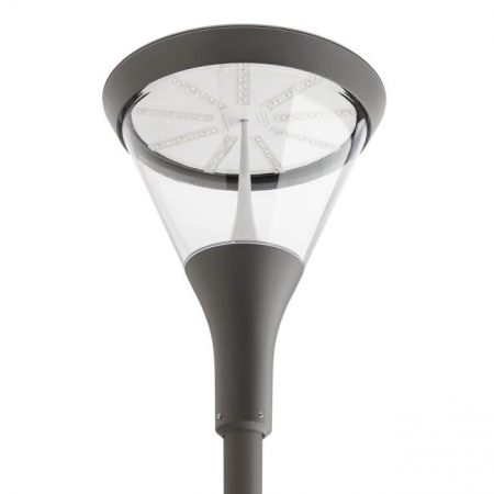 ILUMINAT STRADAL/PARCURI - Corp de iluminat pentru decor urban, parcuri și grădini Arelux Xburg BG01PNW DG 50W MID POWER LED 3030 LUMILEDS 4000K 4656lm 100-305V AC Gri inchis IP65