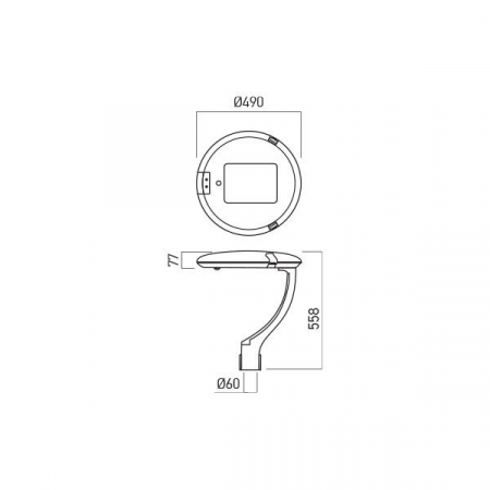 Corp de iluminat rezidențial și pentru decor urban Arelux Xplaza PLZ21T2NW DG 60W LUXEON 3030 LUMILEDS 4000K 8265lm 120-240V AC Gri inchis IP66 [1]