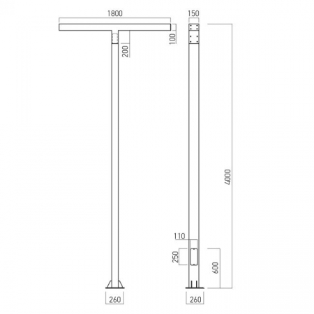 Corp de iluminat rezidențial și pentru decor urban Arelux Xtorre TOR02WW DG 80W MID POWER LED 3030 LUMILEDS 3000K 10038lm 90-305V AC Gri inchis IP65 [2]