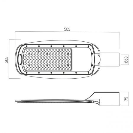 Corp de iluminat stradal Arelux Xalley AY03NW S 70W SMD 2835 4000K 7368 lm 180-265V AC Argintiu IP65 [2]