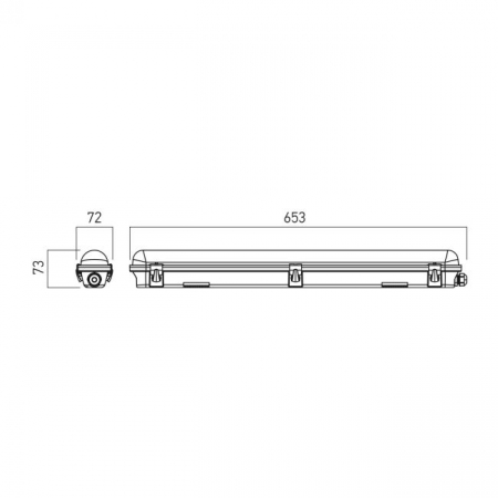 Corp de iluminat  Xproof LED Arelux PF11CW 13W SMD 2835 1453 lm 220-240V AC 120° 6500K Gri IP65 [2]