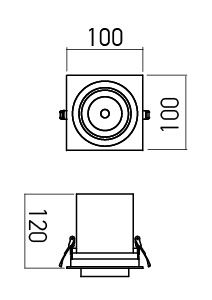 Corp iluminat încastrat Arelux XSLIDE SI01WW SWH 12W COB CREE 3000K 905 lm 220-240V AC CRI90 Alb sablat IP40 [1]