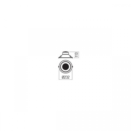 Corp iluminat incastrat downlight Arelux Xmask MKS03CCT MWH 28W CCT (3000K/4000K/6000K), 2325/2489/2653 lm, Alb mat CRI 90 Ø195-210 mm IP54 [1]