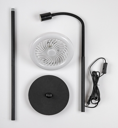 Lampadar cu ventilator Rabalux Venturo E27 E27 1x MAX 20W 1600lm 3000K-6500K metal black stil tehnic, IP20 74031 [4]