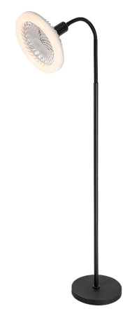 ILUMINAT INTERIOR - Lampadar cu ventilator Rabalux Venturo E27 E27 1x MAX 20W 1600lm 3000K-6500K metal black stil tehnic, IP20 74031