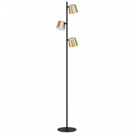 Lampadare - Lampadar EGLO ALTAMIRA 39987, GU10 3X5W, h1585mm Otel, Negru, Alama, Plastic, Alb