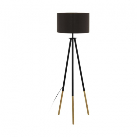 BLACK FRIDAY - Lampadar EGLO Bidford 49148, E27 60W, Maro Cappuccino-Auriu
