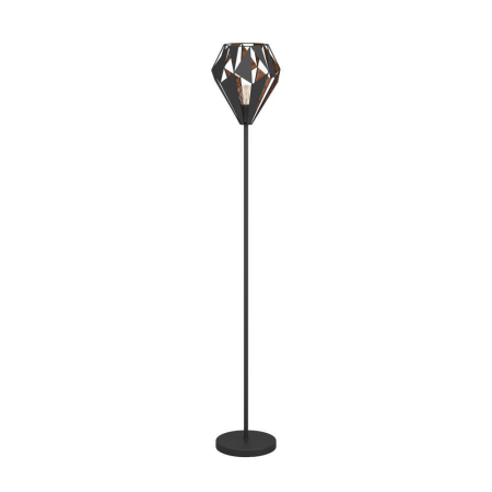 Lampadare - Lampadar EGLO Carlton 1 49994 E27 1X60W 220-240V,50/60Hz H 1525mm x Ø255mm otel negru/cupru  IP20