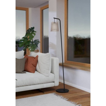 Lampadar Eglo Fattoria, lemn, textil alb, 1XE27, 900905 [1]