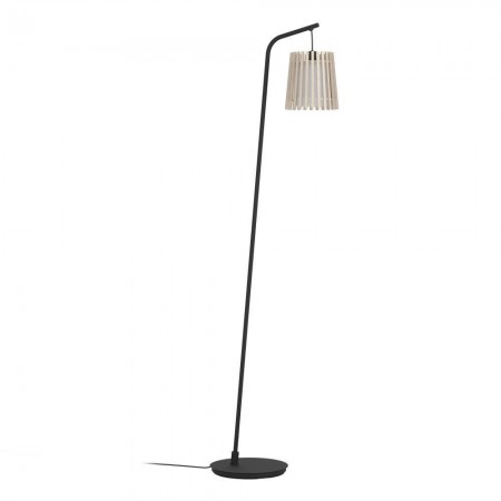 EGLO INTERIOR - Lampadar Eglo Fattoria, lemn, textil alb, 1XE27, 900905