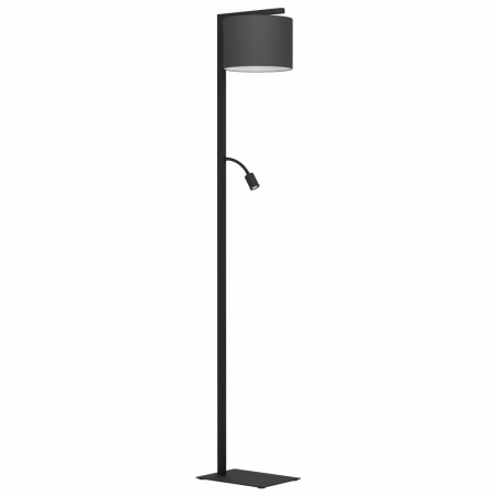 EGLO INTERIOR - Lampadar EGLO FOLIGNO 390068, E27;LED 40W;3.5W, 380lm, 3000K, h1800mm Otel, Negru, Tesatura, Negru