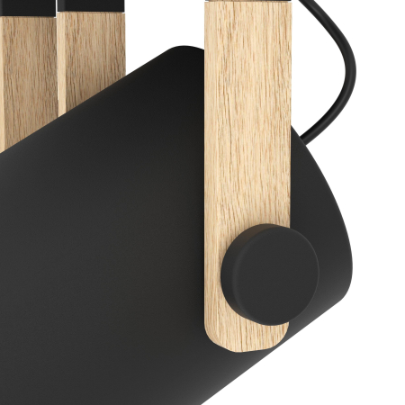 Lampadar EGLO Hornwood 1 43429 E27 1X28W 220-240V,50/60Hz L 215mm x H 1395mm otel/lemn negru tesatura alba IP20 [4]