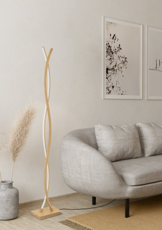 Lampadar EGLO Lasana 4 901107 LED 36W 3000K 4700lm 220-240V,50/60Hz L 230mm x l 110mm x H 1430mm aluminiu/otel maro deschis plastic alb IP20 [2]