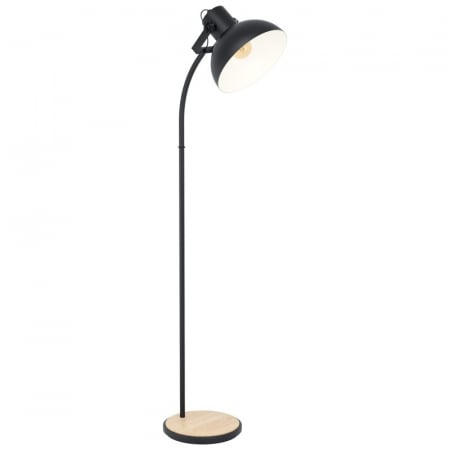 Moderne - Lampadar EGLO LUBENHAM 43166, E27 1X28W 1600mm , Otel, lemn, negru, maro