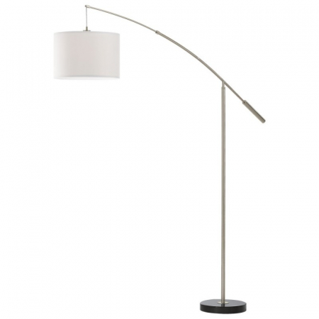 ALEGE SPATIUL - Lampadar EGLO Nadina, 1XE27, 1X60W, Otel/Textil, Nichel/Alb - 92206