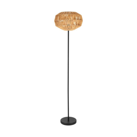 Lampadare - Lampadar EGLO Sheldon 44146 E27 1X40W 220-240V,50/60Hz H 1535mm x Ø380mm otel negru hartie natur IP20