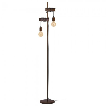 EGLO INTERIOR - Lampadar Eglo Townshend 4, industrial, maro antic, 2XE27, H.169 cm, 43526