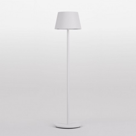 ILUMINAT - Lampadar exterior Teseo, alb mat, baterie, LED+RGB, 10W, 550 lumeni, 2700/3000/4000K+RGB, IP65, H.150 cm, 90436