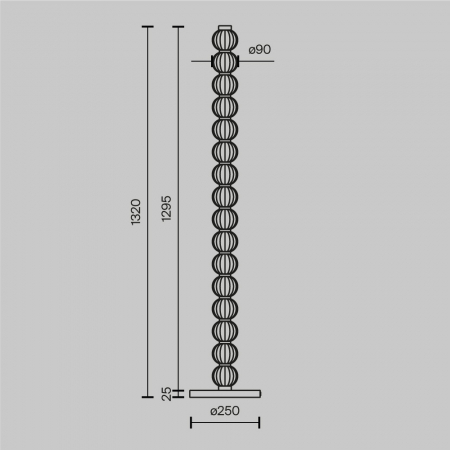 Lampadar Maytoni Amulet MOD555FL-L23G3K LED 33W 3000K 1550lm Metal Gold IP20 [4]