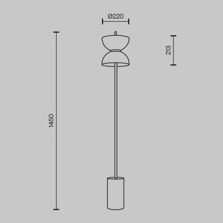Lampadar Maytoni Kyoto MOD178FL-L11G3K LED 11W 3000K 1300lm Metal Gold and grey IP20 [4]