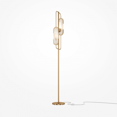 Lampadare - Lampadar Maytoni Marmo MOD099FL-02G G9 2x40W -  Metal/Marble Gold IP20