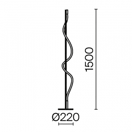 Lampadar Maytoni Tau MOD166FL-L15B3K LED 15W 3000K 450lm Aluminiu Black IP20 [4]