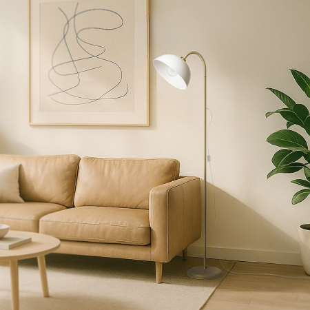Lampadar Milagro Zack E27 1x E27 max 15W   230V Cashmere Metal & Plastic IP20 [5]