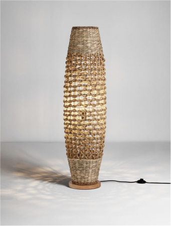 Lampadar Nova Luce ANADA 9586621 Natural Water Hyacinth & Grass Wood Base E27 1x12W IP20 [3]