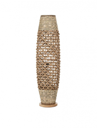 Moderne - Lampadar Nova Luce ANADA 9586621 Natural Water Hyacinth & Grass Wood Base E27 1x12W IP20