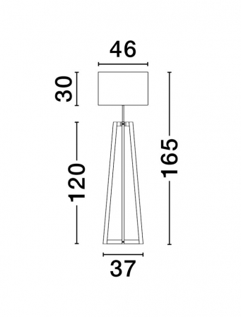 Lampadar Nova Luce ARTIS 9001082 E27 1x12W    Grey Linen Shade & Black W ood   IP20 [7]