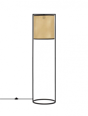 Moderne - Lampadar Nova Luce ERTO 9001119 Sandy Black Steel & Rattan E27 1x12W IP20