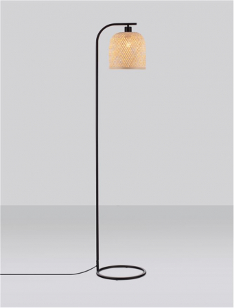 Lampadar Nova Luce INTRA 9001090 E27 1x12W    Natural Bamboo & Black Metal   IP20 [3]