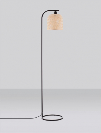 Lampadar Nova Luce INTRA 9001090 E27 1x12W    Natural Bamboo & Black Metal   IP20 [2]