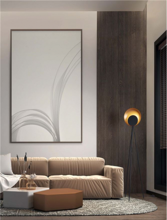 Lampadar Nova Luce KITRO 9011320 Matt Black & Gold Metal LED 12W 400lm 3000K IP20 [1]