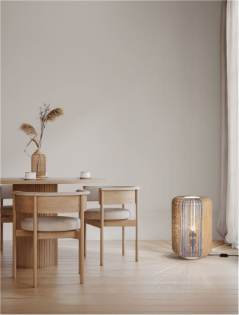 Lampadar Nova Luce MILA 9586611 Natural, Blue & Yellow Rope E27 1x12W IP20 [1]