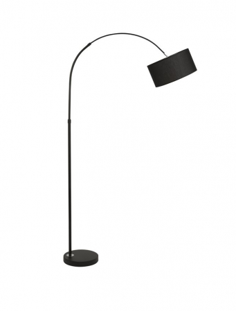 ILUMINAT - Lampadar Nova Luce SAMA E27 1x12W   Black Fabric Shade Black Aluminium Base  IP20