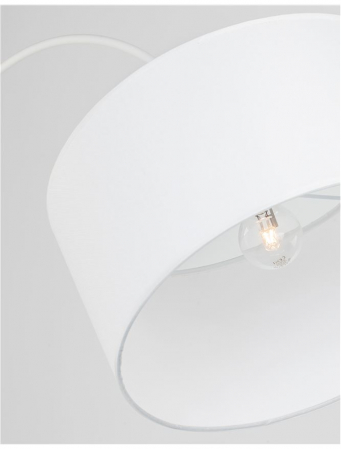 Lampadar Nova Luce SAMA E27 1x12W   White Fabric Shade White Aluminium Base  IP20 [3]