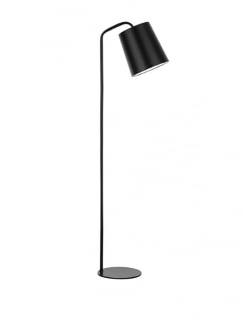Lampadar Nova Luce STABILE E27 1x12W   Matt Black Metal Outside Matt White Inside Black Fabric Wire  IP20