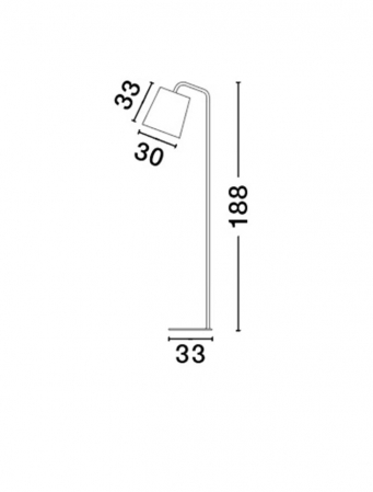 Lampadar Nova Luce STABILE E27 1x12W   Matt Black Metal Outside Matt White Inside Black Fabric Wire  IP20 [1]