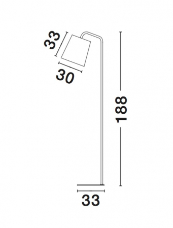 Lampadar Nova Luce STABILE E27 1x12W   Matt White Metal Outside Matt White Inside Black Fabric Wire IP20 [1]