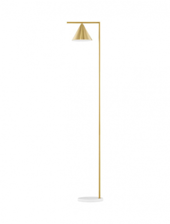 Lampadar Nova Luce SWAY E27 1x12W   Brass Metal & White Marble Base  IP20