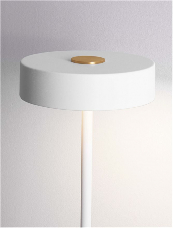 Lampadar Nova Luce THEA 9695293 Sandy White Metal & Gold Top LED 17W 929lm 3000K IP20 [1]