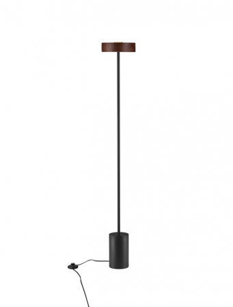 Moderne - Lampadar Nova Luce THEA 9695294 Sandy Black & Wood Metal & Gold LED 17W 929lm 3000K IP20