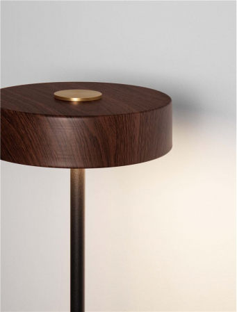 Lampadar Nova Luce THEA 9695294 Sandy Black & Wood Metal & Gold LED 17W 929lm 3000K IP20 [4]