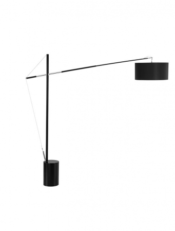ILUMINAT - Lampadar Nova Luce TRACCIA E27 1x12W   Iron & Plastic Black Fabric Shade IP20
