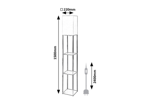 Lampadar Rabalux Bronn E27 E27 1x MAX 40W metal gray beige stil modern, IP20 74192 [5]