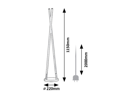 Lampadar Rabalux Nivaro LED 28W 3050lm 3000K metal black stil minimal, IP20 74166 [7]