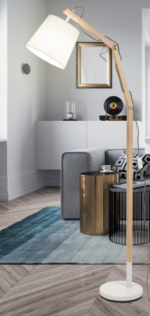 Lampadar Rabalux Thomas E27 E27 1x MAX 60W   metal/ lemn white stil scandinav 230V, 50Hz IP20 4192 [3]