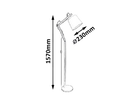Lampadar Rabalux Thomas E27 E27 1x MAX 60W   metal/ lemn white stil scandinav 230V, 50Hz IP20 4192 [2]